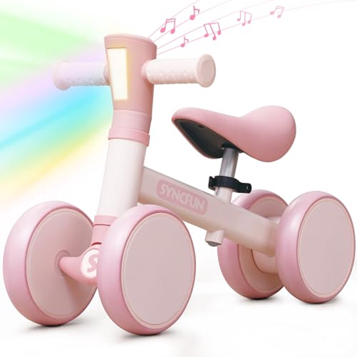 roze babyloopfiets voor peuters en kleuters