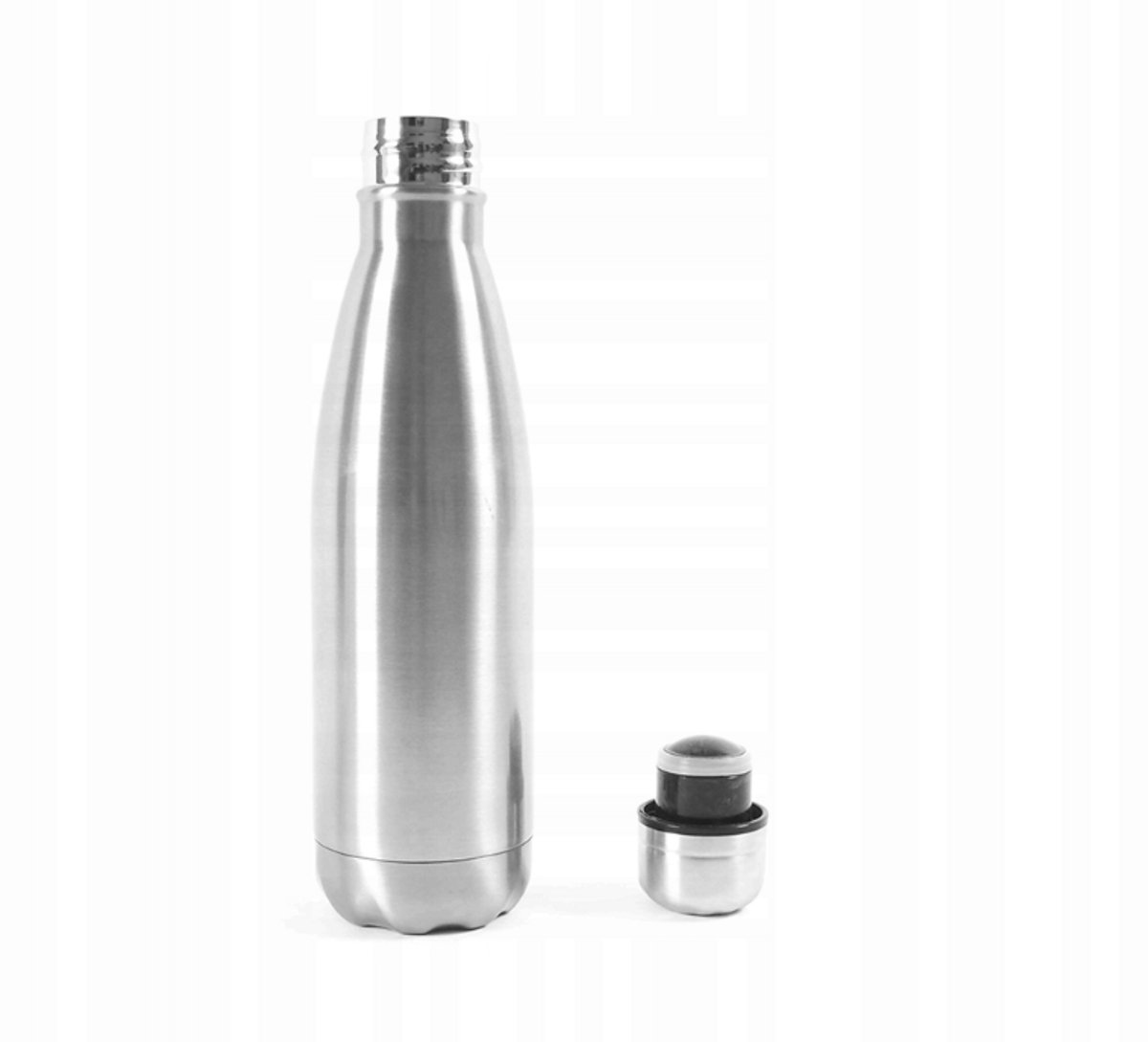 rvs thermosfles 500 ml dubbelwandig lekvrij zilver drinkfles