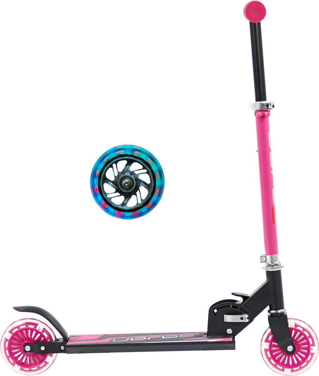 Sajan - Kinderstep - Step - Step met LED Wielen - Aluminium - Autoped - Roze - Autoped - Scooter Step kopen online