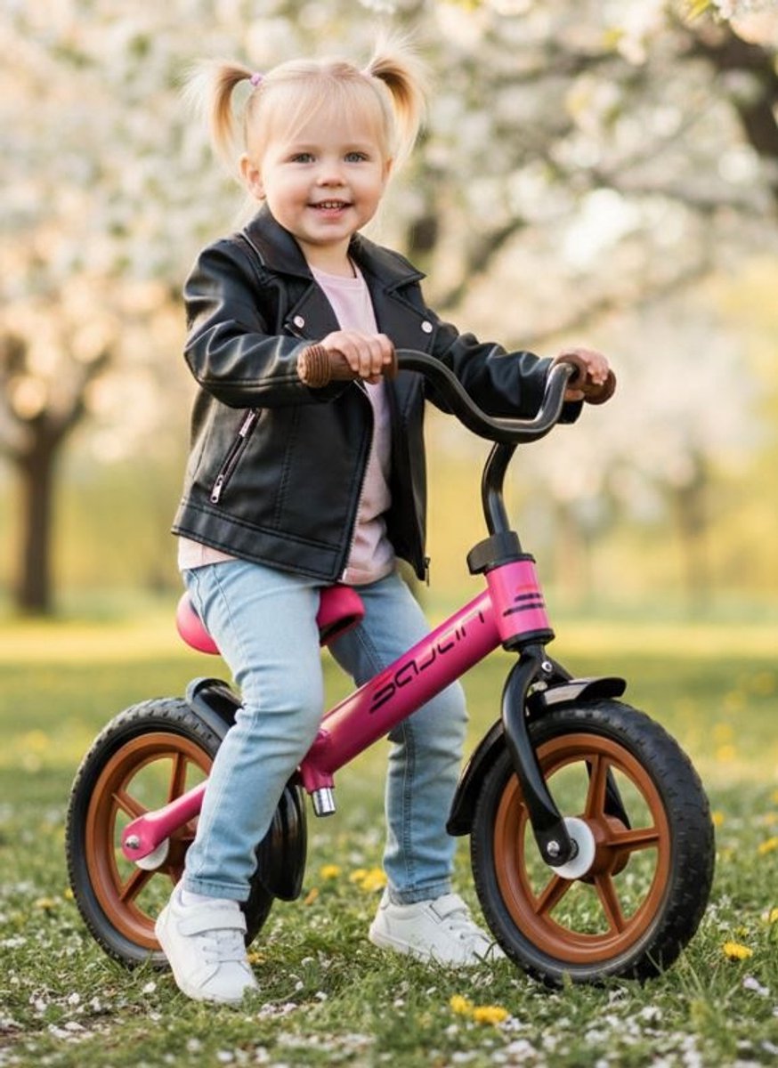 Sajan Loopfiets - 12-inch - Roze Loopfiets kopen online