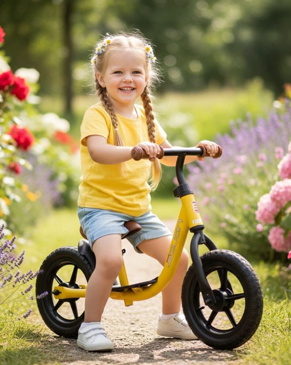 Sajan Loopfiets - Balance Bike - Jongens en Meisjes - Loopfiets 2 Jaar - Buitenspeelgoed - Mat-Oker Loopfiets kopen online