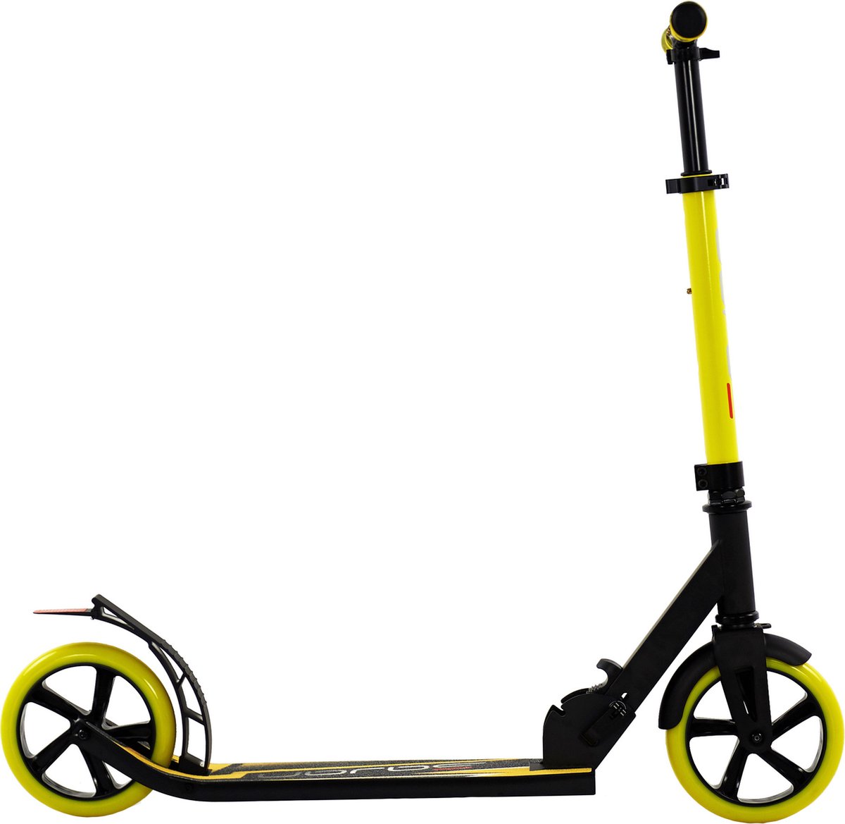 sajan step aluminium kinderstep grote wielen 18cm geel