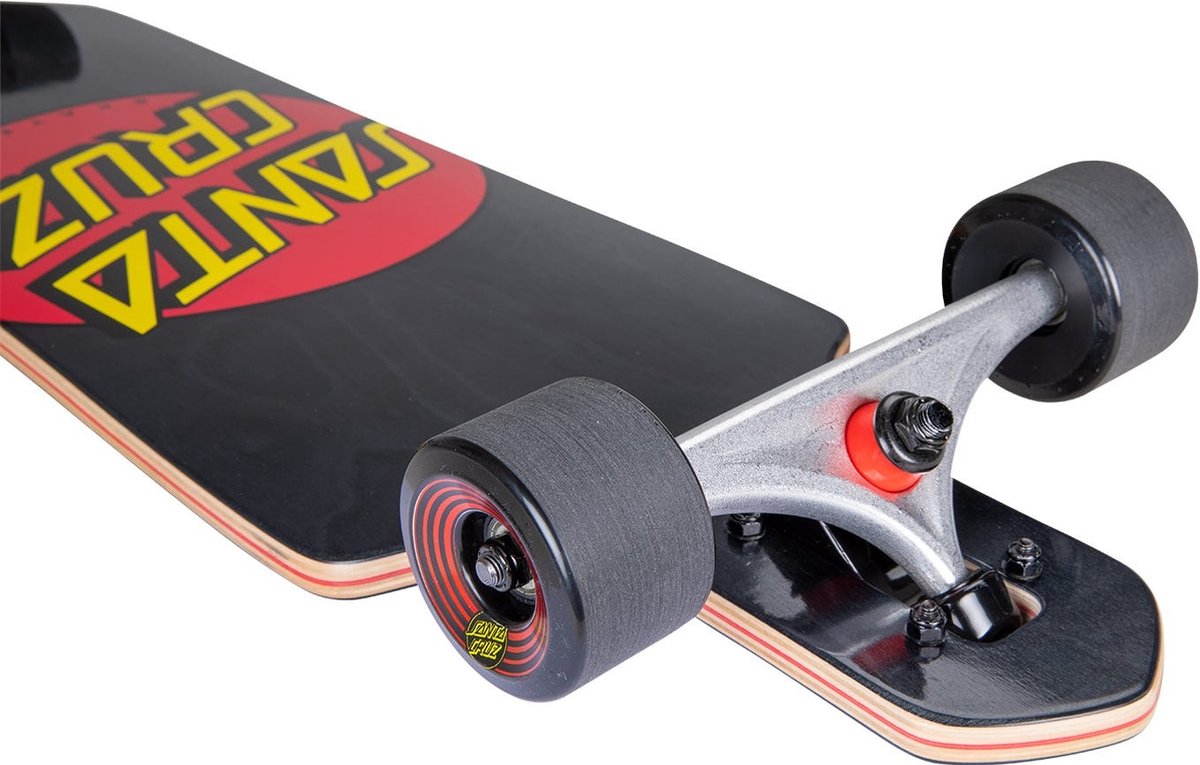 Santa Cruz Drop Through Longboard 36 Classic Dot Black Longboard kopen online