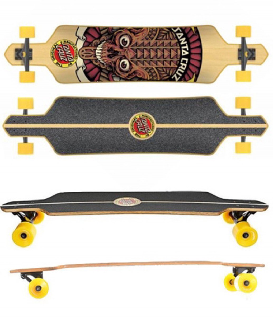 Santa Cruz Tiki Skull Bamboo Longboard Longboard kopen online