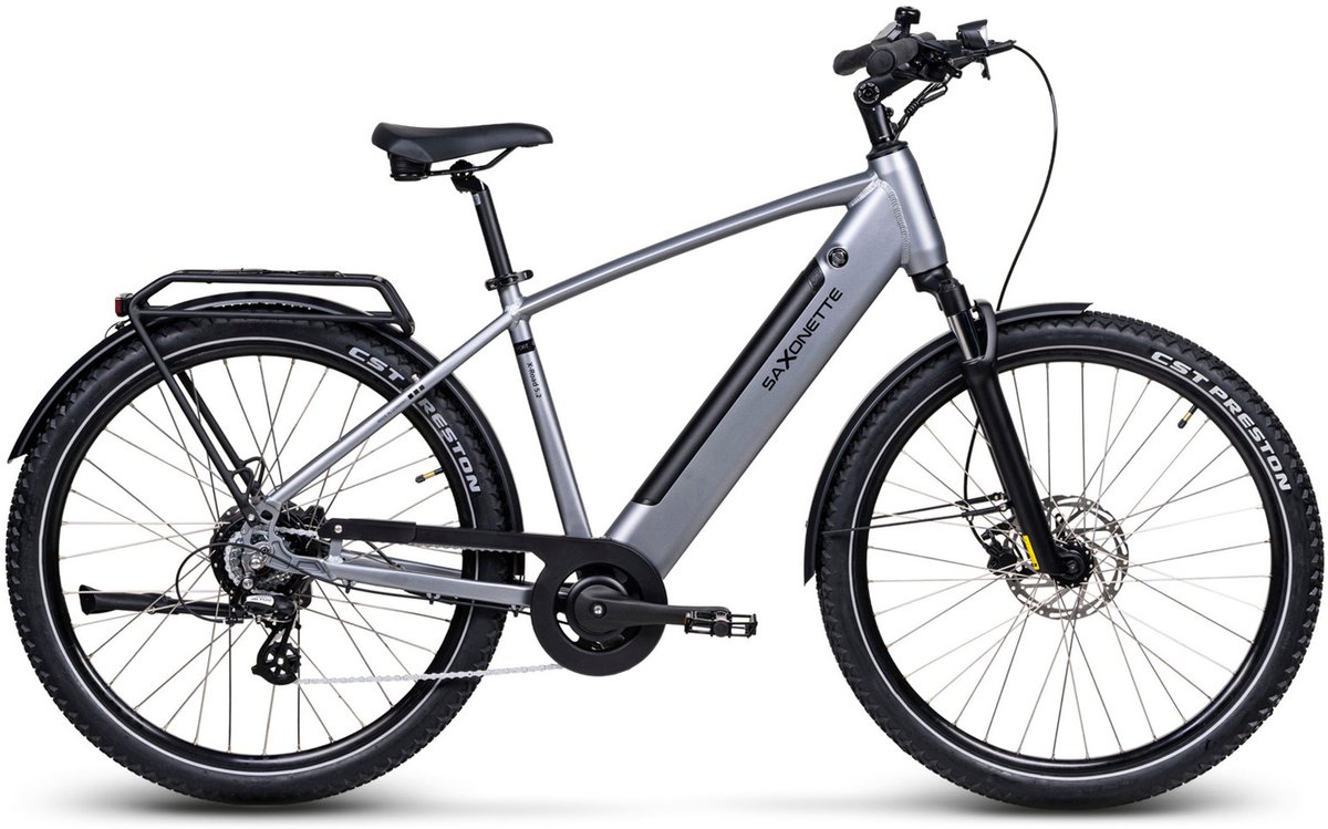 Saxonette X-ROAD 5.2 trekking ebike 7 sp 13Ah zilver Fiets (elektrisch) kopen online