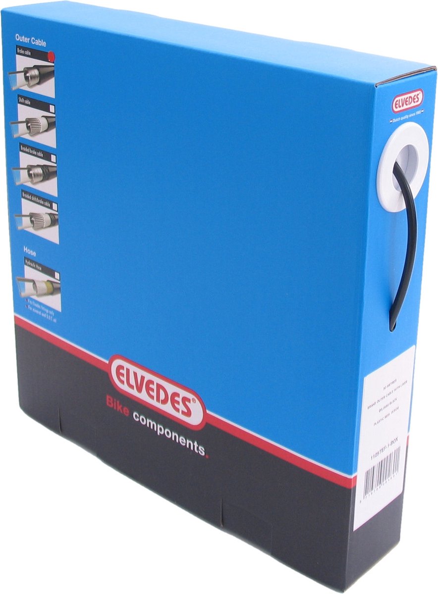schakel buitenkabel elvedes met voering 30 meter 5 0mm zwart 30 meter in doos
