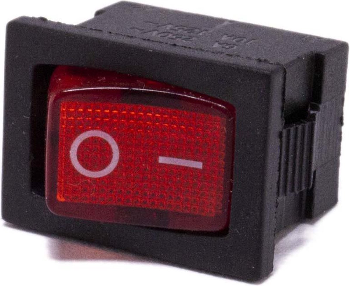 Schakelaar aan uit rood transparant 21mm x 15mm voor elektrische kinderauto - kindermotor - kinderquad - kindertractor - accuvoertuig Accuvoertuig kopen online