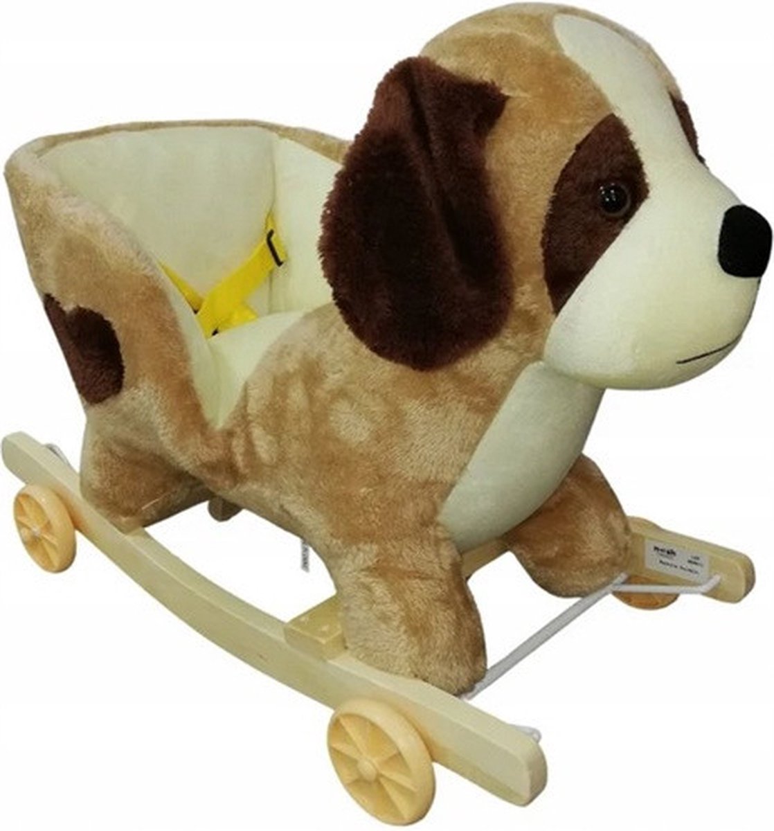 schommelhondjes 2 in 1 schommeldier met wielen babyschommel met veiligheidsgordel en geluidsfunctie