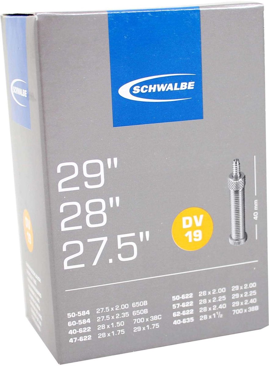 schwalbe dv19 binnenband fiets hollands ventiel 40 mm 28 x 1 1 2 150 235