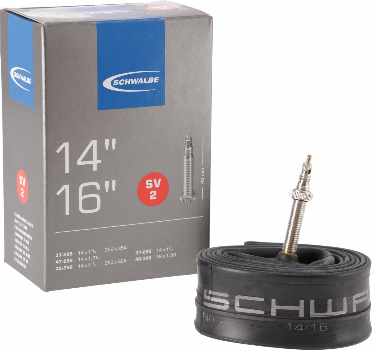 schwalbe dv7a binnenband fiets frans ventiel 40 mm 14 x 1 1 4 1 3 8