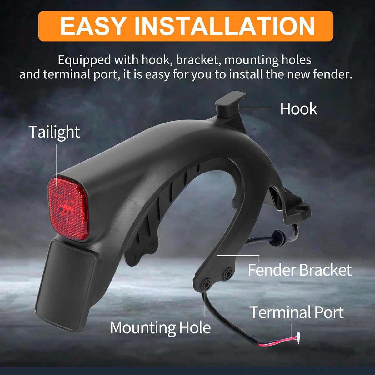 Scooter Achtermodderkap - Mudguard voor Segway Ninebot Max G2 Elektrische Scooter - Achter Fender Vervanging met Achterlicht Assemblage Buitenspeelvoertuigaccessoire kopen online