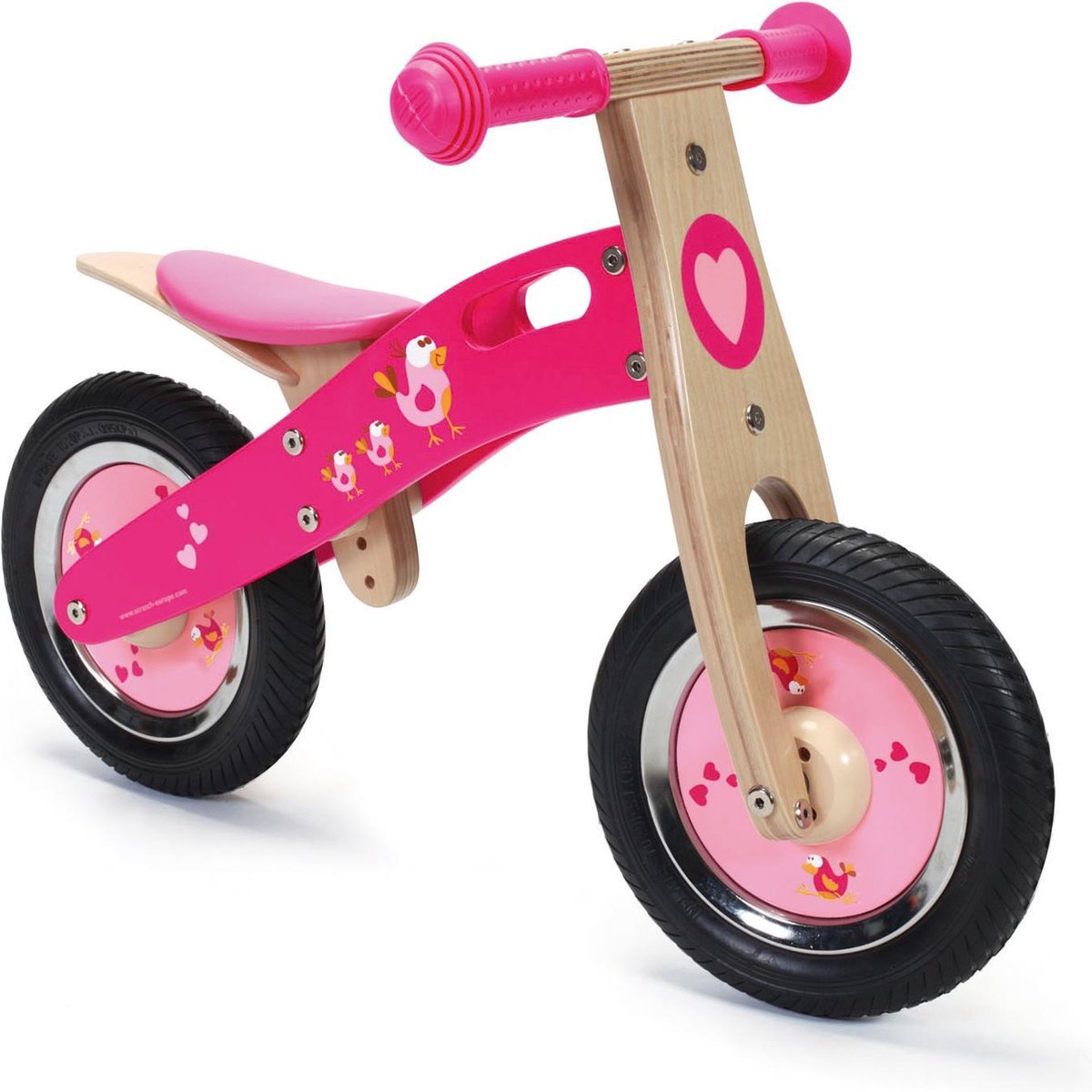 scratch move it houten loopfiets love birds