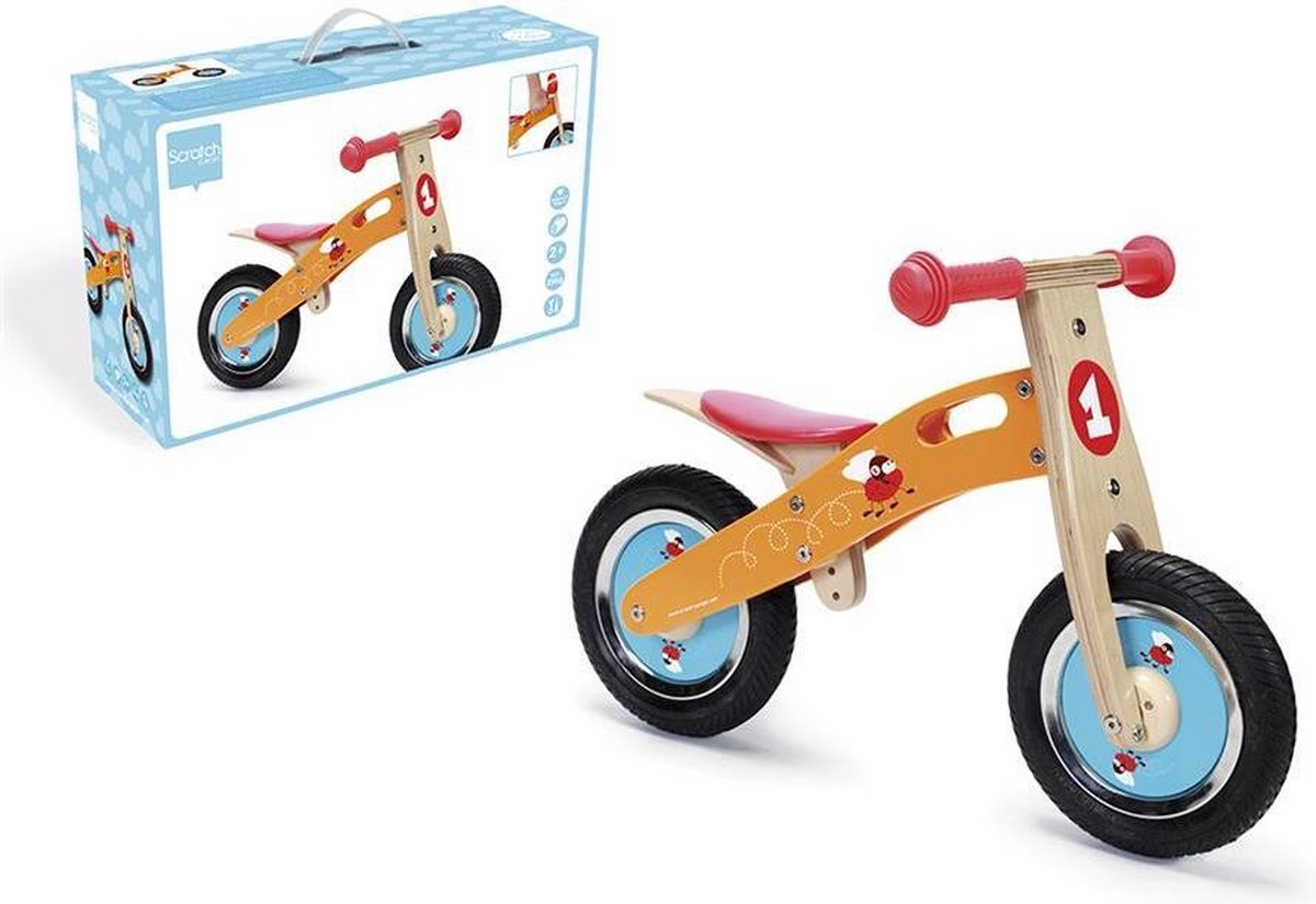 Scratch Move-It Houten Loopfiets - Racende Vliegen Loopfiets kopen online