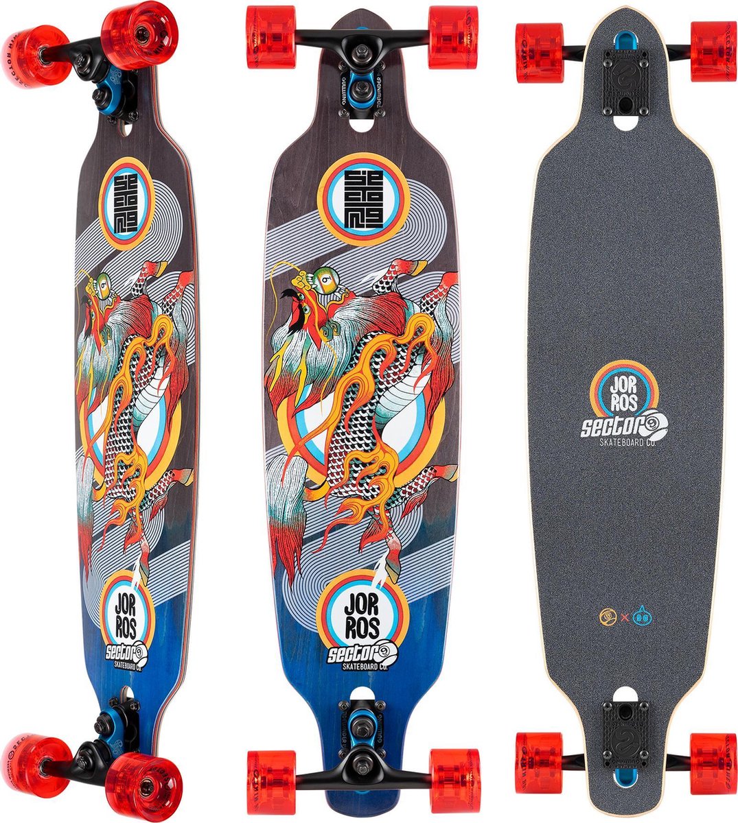 Sector 9 longboard Kirin Fractal drop through 36 Longboard kopen online