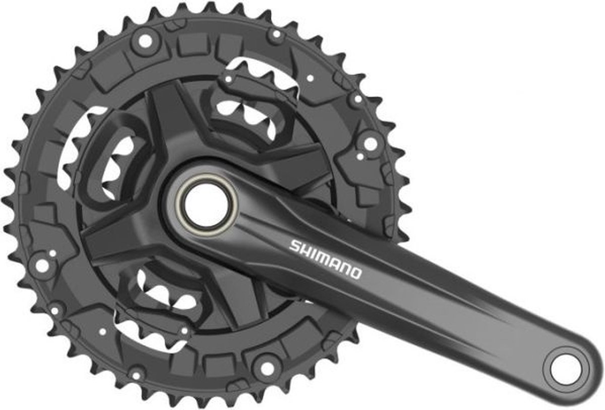 shimano crankstel altus 22 32 44t 175 mm kettingscherm zwart