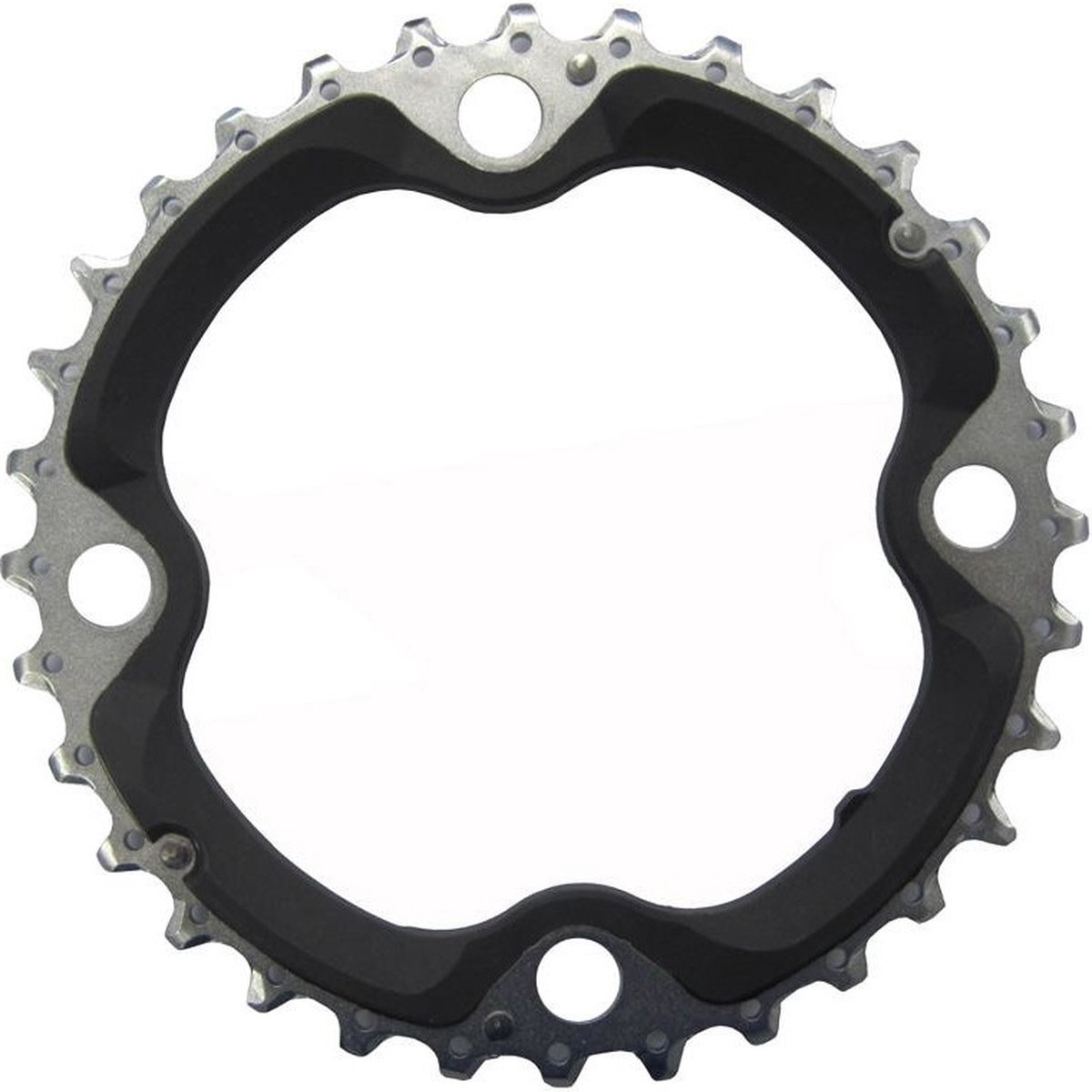 shimano kettingblad xt m782 30t an 10s 96 mm zwart zilver