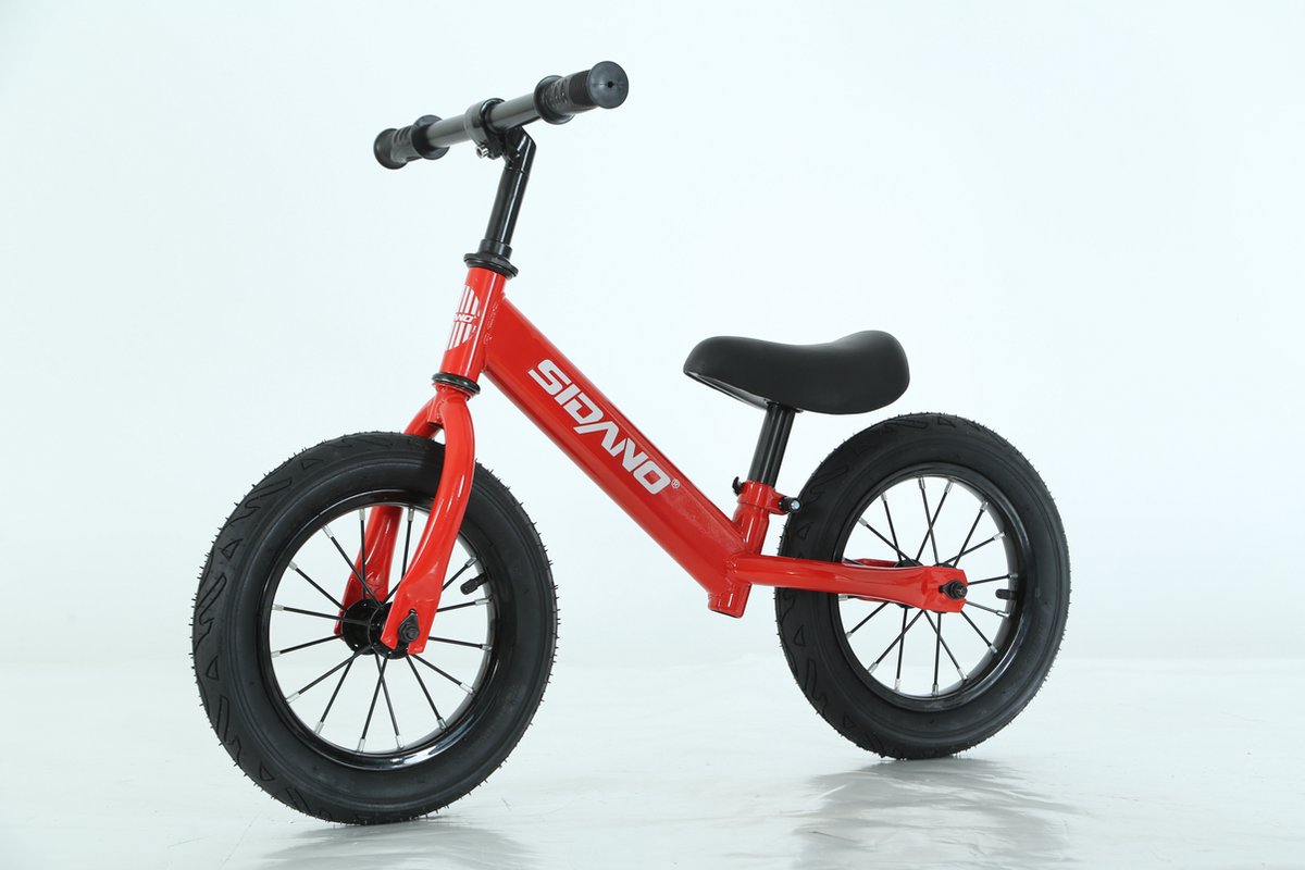 SIDANO® Loopfiets voor kinderen 12 inch - met luchtbanden - Rood - afmetingen 83 x 38.5 x 56 cm (L x B x H) Loopfiets kopen online