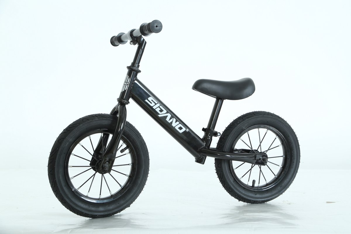 SIDANO® Loopfiets voor kinderen 12 inch - met luchtbanden - Zwart - afmetingen 83 x 38.5 x 56 cm (L x B x H) Loopfiets kopen online