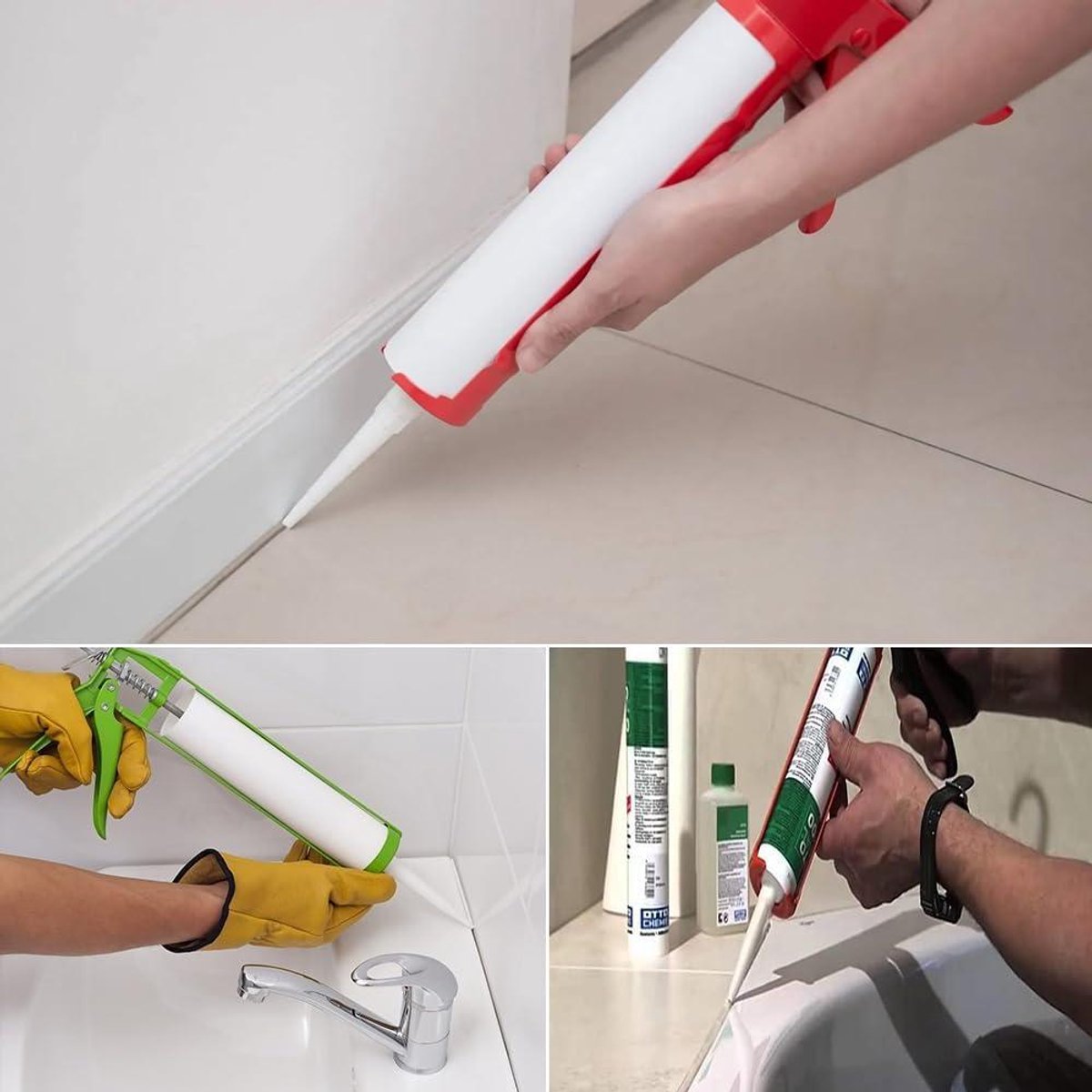 siliconen spuitmonden en applicator voor lijm en kit 30 stuks spatel