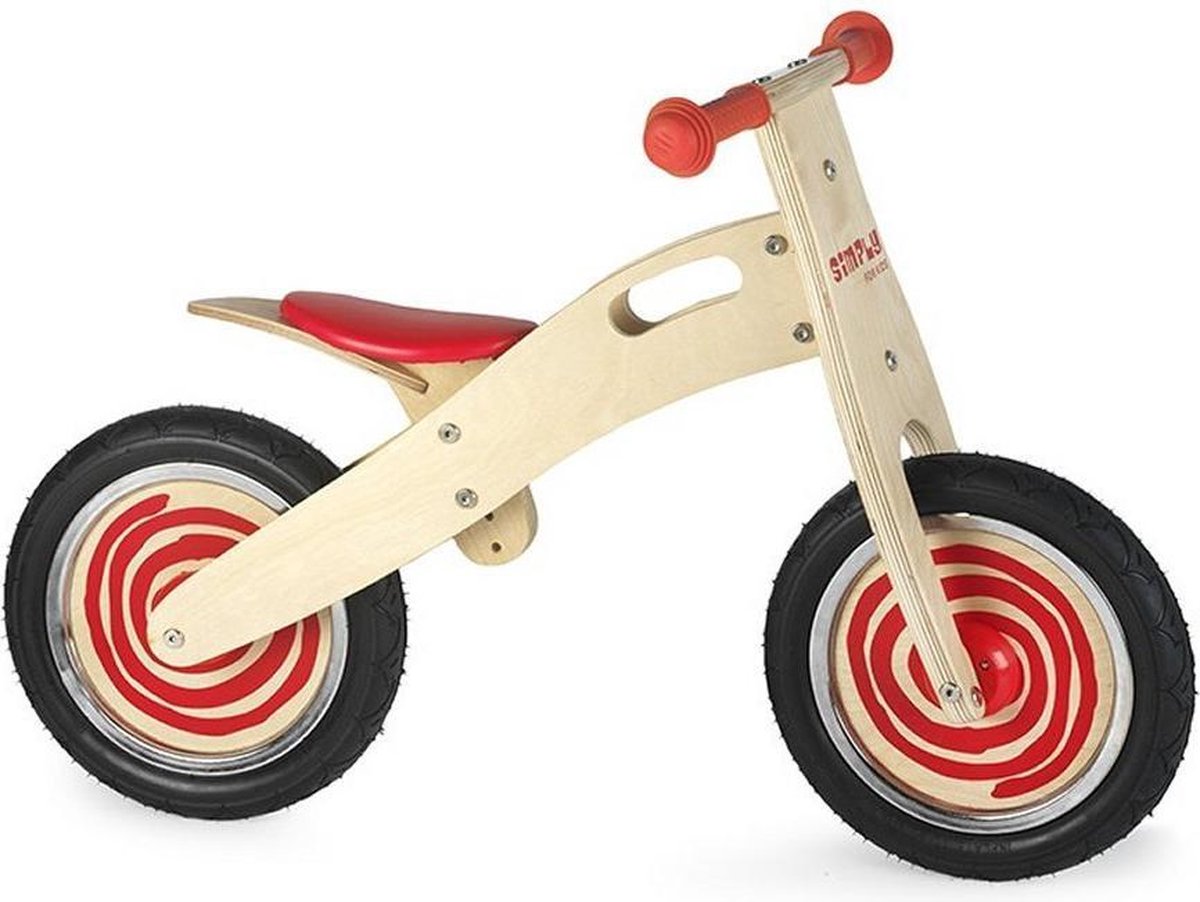 Simply Houten Loopfiets - Rood Loopfiets kopen online
