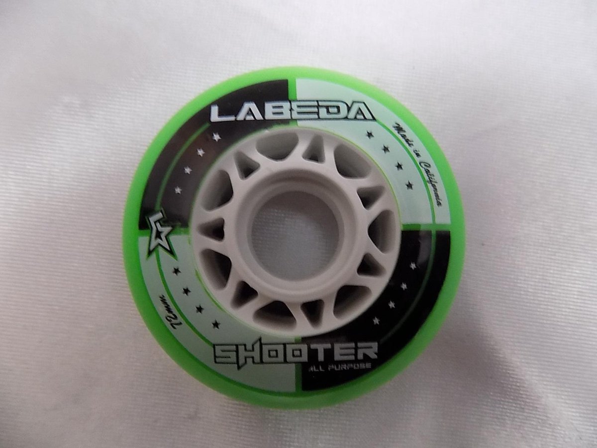 skate wielen labeda 72 mm groen shooter all purpose 4 pack