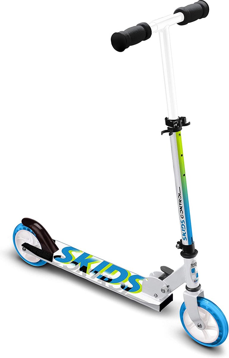Skids Control 2-wiel Kinderstep Opvouwbaar Voetrem Wit/blauw Step kopen online