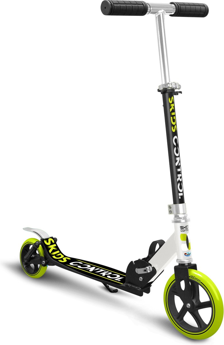 Skids Control 2-wiel Kinderstep Opvouwbaar Voetrem Zwart/groen Step kopen online
