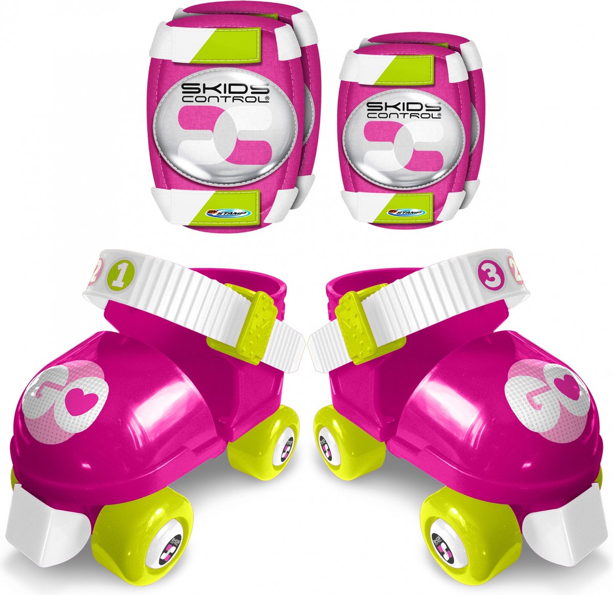Skids Control Rolschaatsen Met Bescherming Meisjes Roze Maat 23-27 Rolschaatsen kopen online