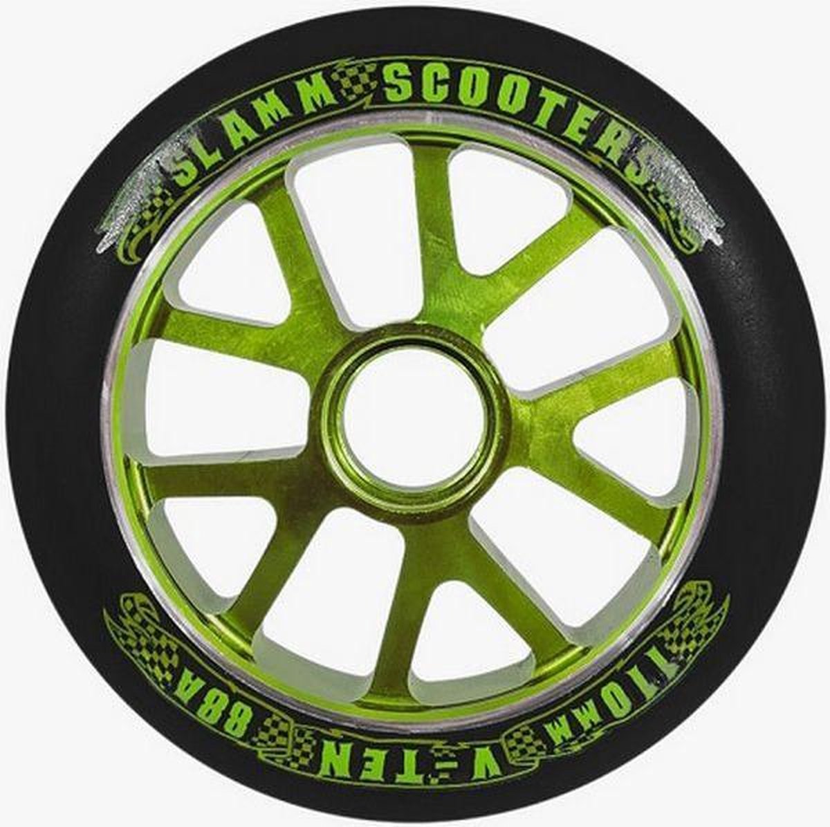 Slamm Scooters Slamm Scooter wielen V-ten 110mm zwart-groen Buitenspeelvoertuigaccessoire kopen online