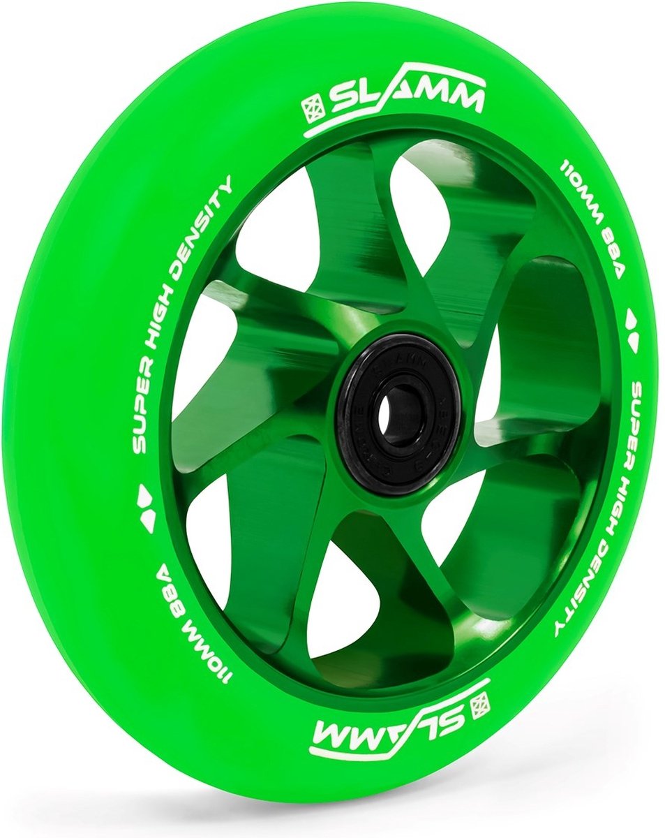 Slamm Team Wheel 110mm Alu Core Green Step kopen online