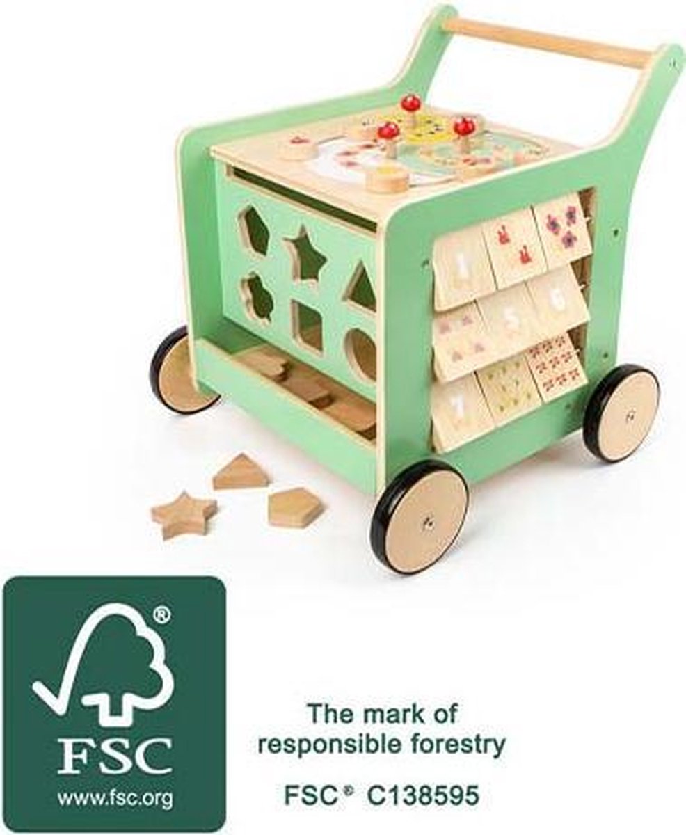 Small Foot - Houten Baby Walker Loopwagen Activiteitencentrum Loopauto kopen online