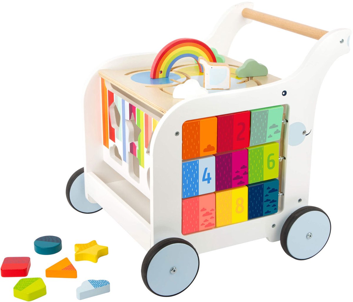 Small Foot - Houten Baby Walker Loopwagen Bloemen Loopauto kopen online