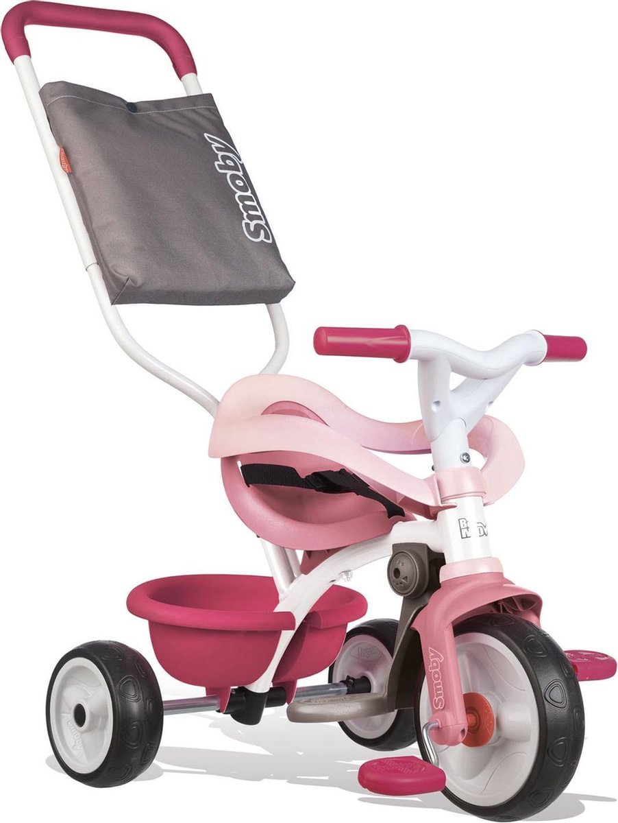 smoby be move comfort roze driewieler met duwstang