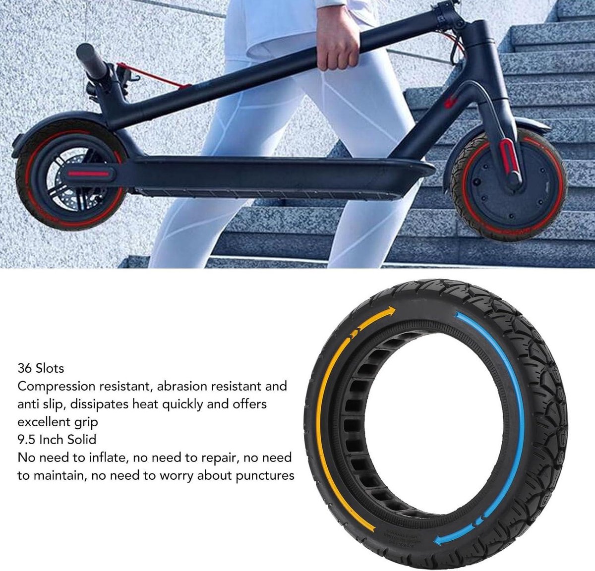 solid rubber elektrische scooterband 230x50 rubber antislip geschikt voor m365