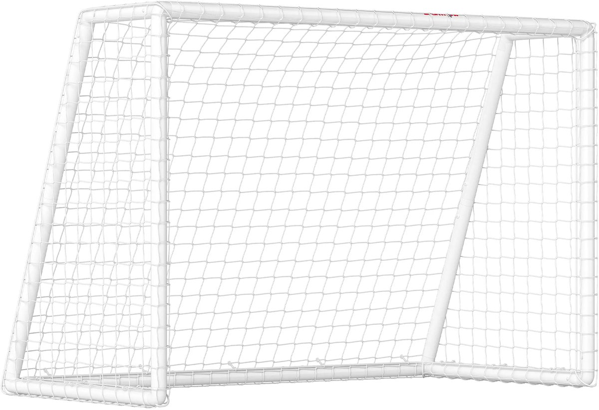 SPORTNOW Voetbaldoel, Robuust Net, Kunststof Frame, Haringen, 180L X 92B X 124H Cm, Wit Voetbaldoel kopen online