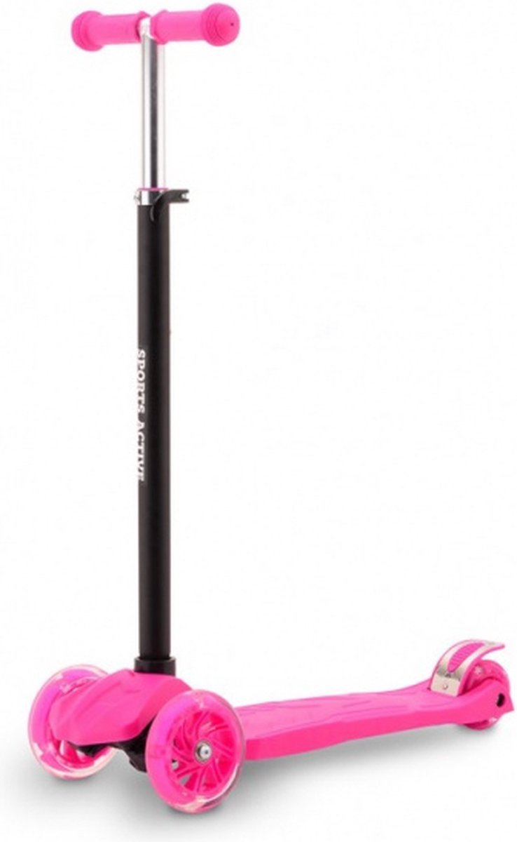 Sports Active 3-wiel Kinderstep 59 X 28 Cm Aluminium Roze/zwart Step kopen online