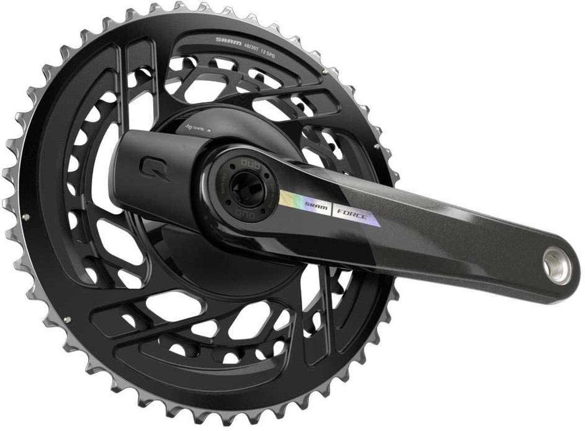 sram force axs d2 spider dub crankstel met vermogensmeter zilver 165 mm 48 35t