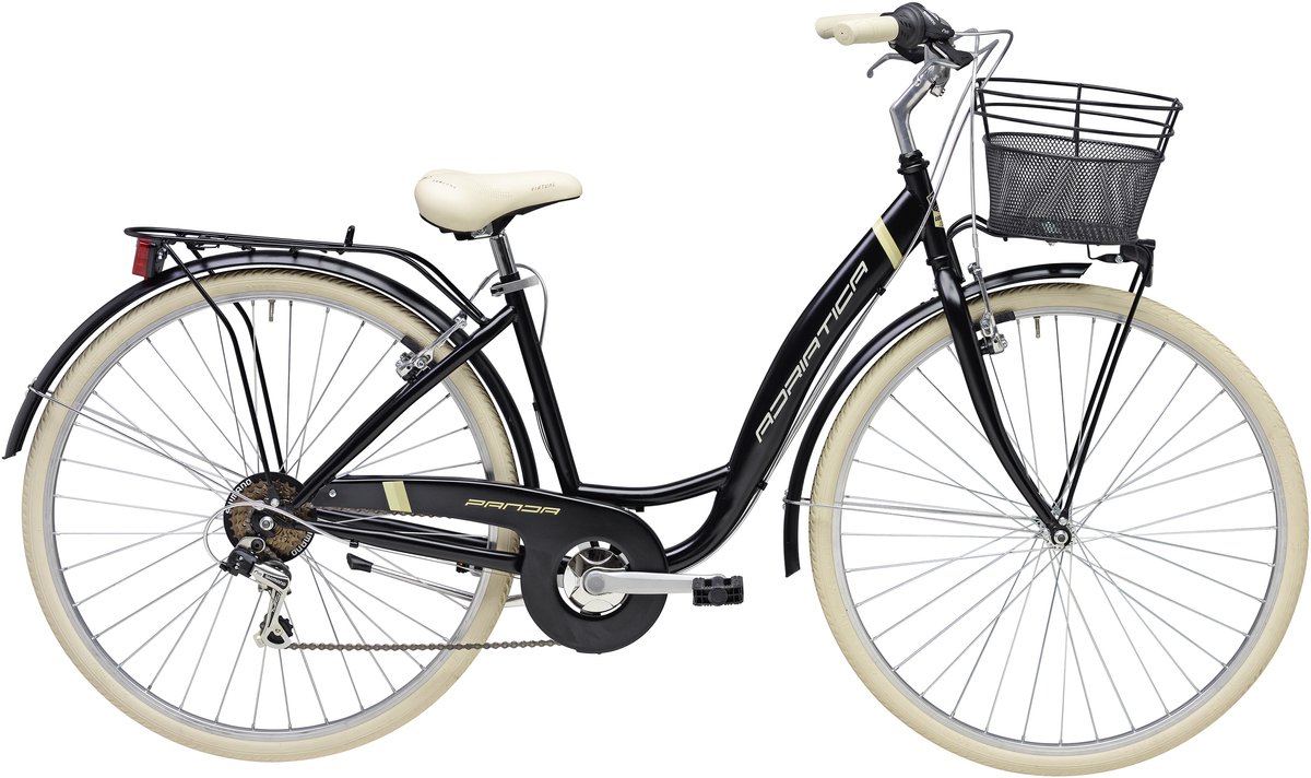 stadsfiets 28 inch panda lady incl mand