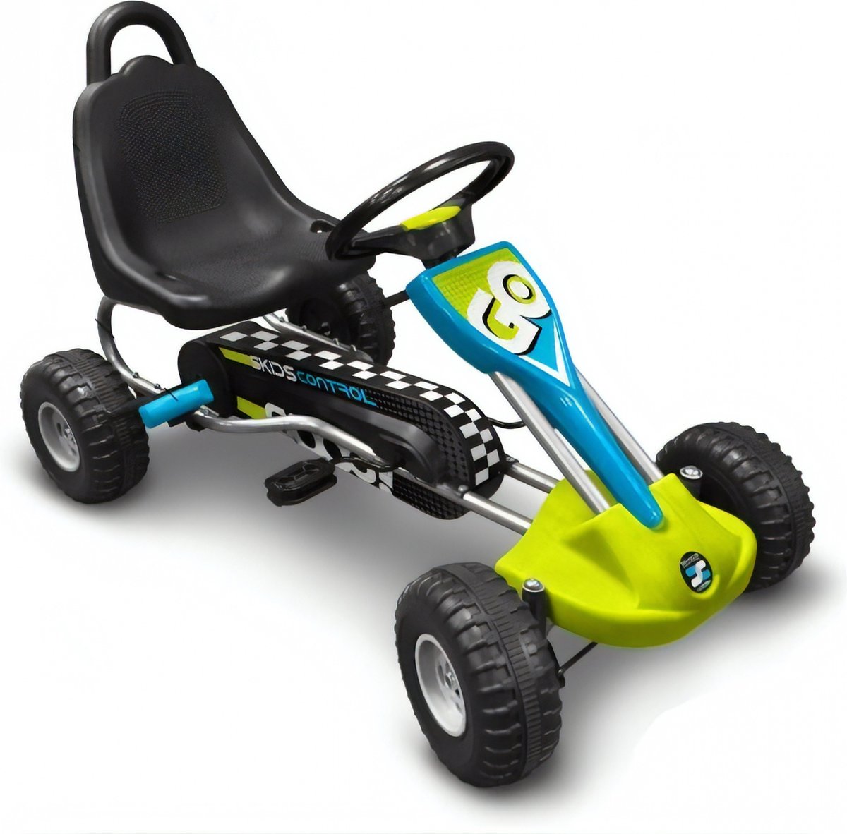 Stamp Skelter Go Kart Skids Control 89 Cm Blauw/groen Skelter kopen online