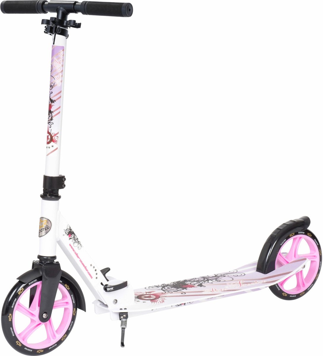 STAR SCOOTER Alu City vouwbaar 205mm XXL staplank wit / lila Step kopen online