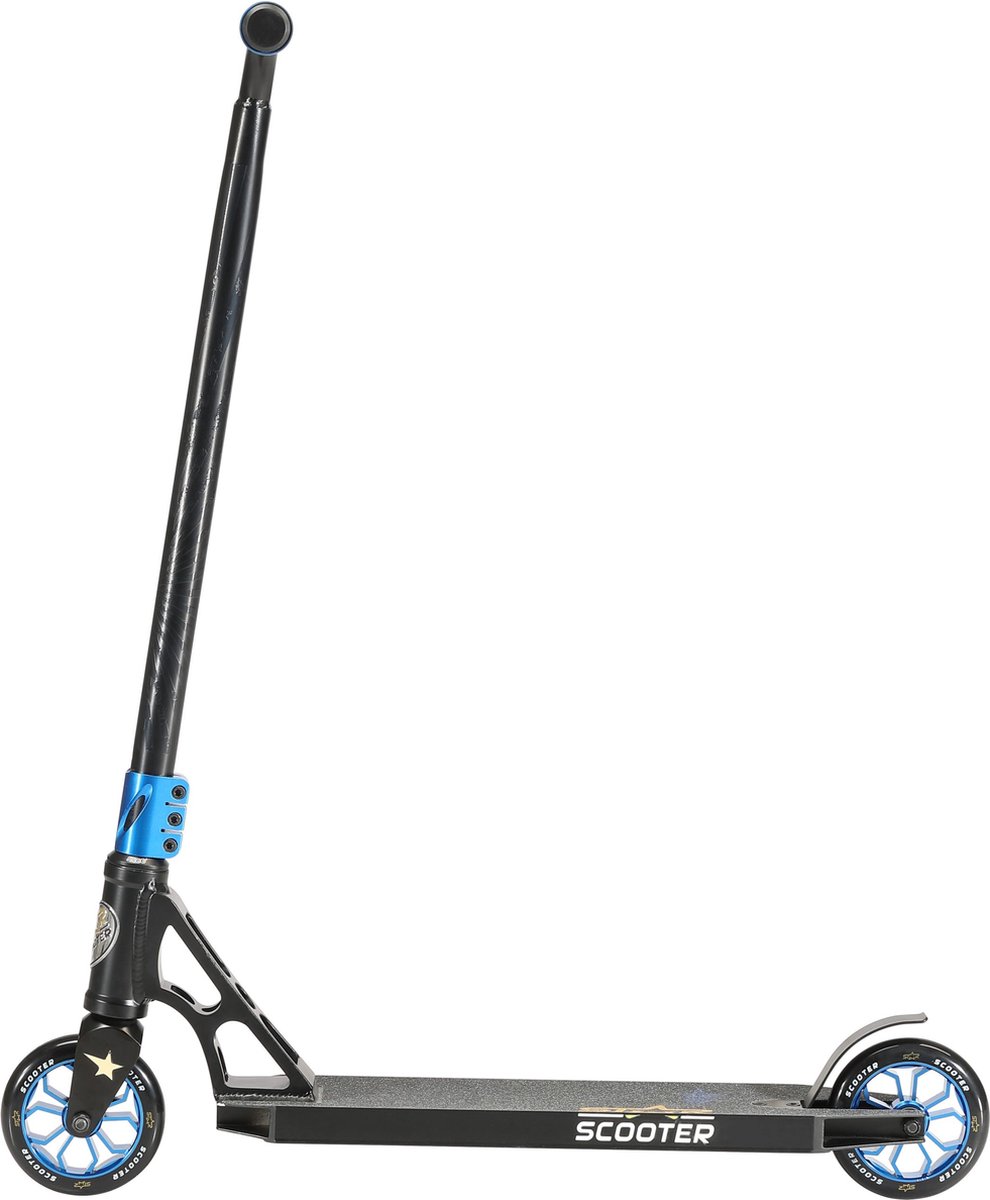 STAR SCOOTER Freestyle Jump alu stuntstep, 120mm Pro Trick Roller, zwart blauw Step kopen online