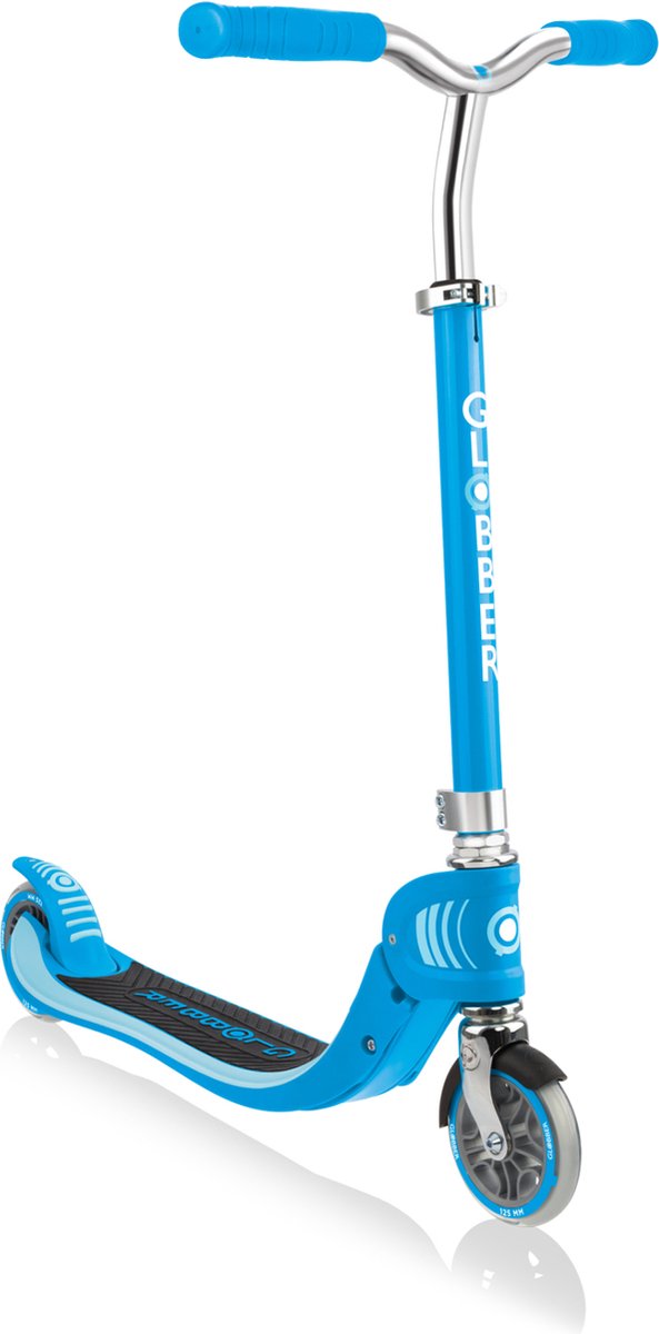 step globber foldable flow 125 sky blue blauw vouwbaar in hoogte verstelbaar vanaf 6 jaar