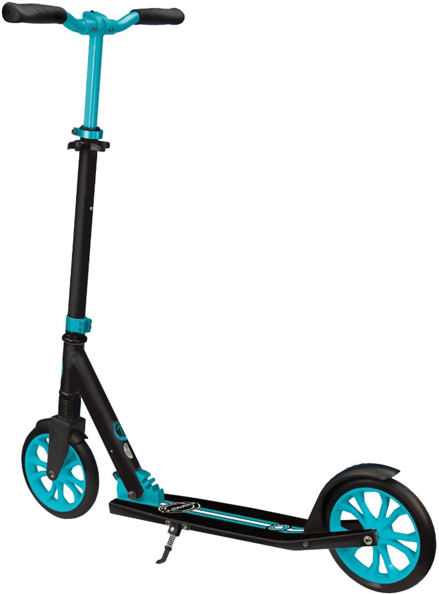 Step - Globber NL 500-205 Black/Teal - zwart groen blauw - vouwbaar - hoogte verstelbaar - 205mm - vanaf 8 jaar Step kopen online