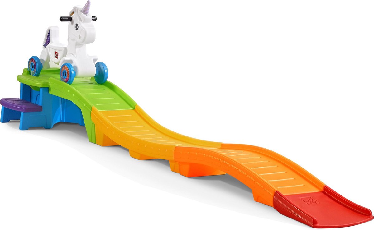Step2 Up & Down Roller Coaster Unicorn Speelgoed Achtbaan - Kinderachtbaan met eenhoorn loopauto - 2,74m achtbaan voor kinderen met speelgoed auto Loopauto kopen online