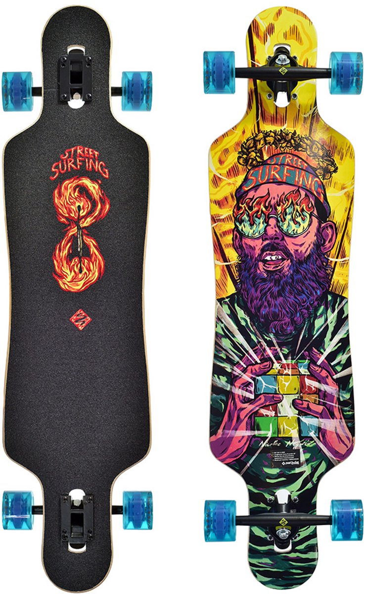 Street Surfing - Freeride Longboard - Kinderen - 39 inch - Curve Holy Cube - 99cm Longboard kopen online