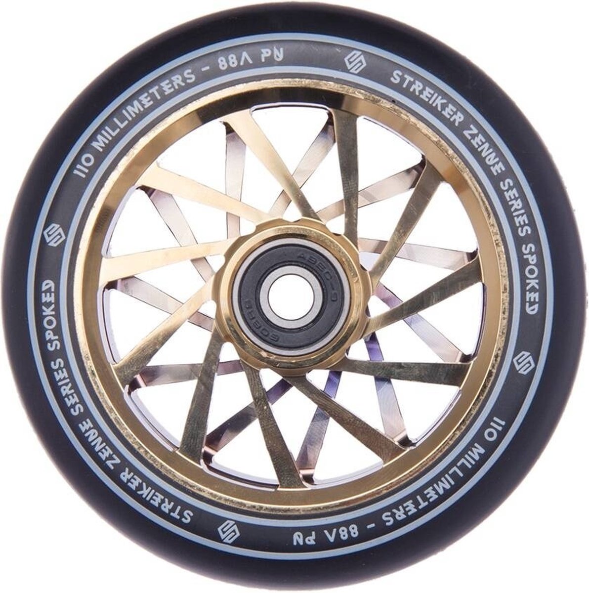 Striker Zenue Series Wiel 1 Stuk Zwart Pu 110mm Goud Buitenspeelvoertuigaccessoire kopen online