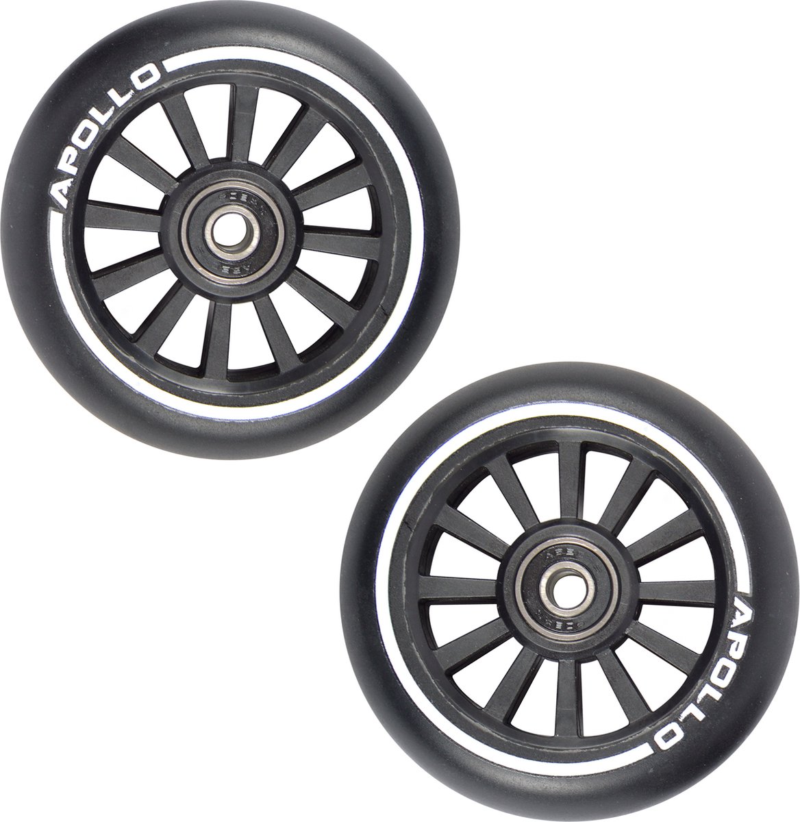 Stunt Scooter Wielenset Zwart - PP Kern - 100 mm van Apollo Step kopen online