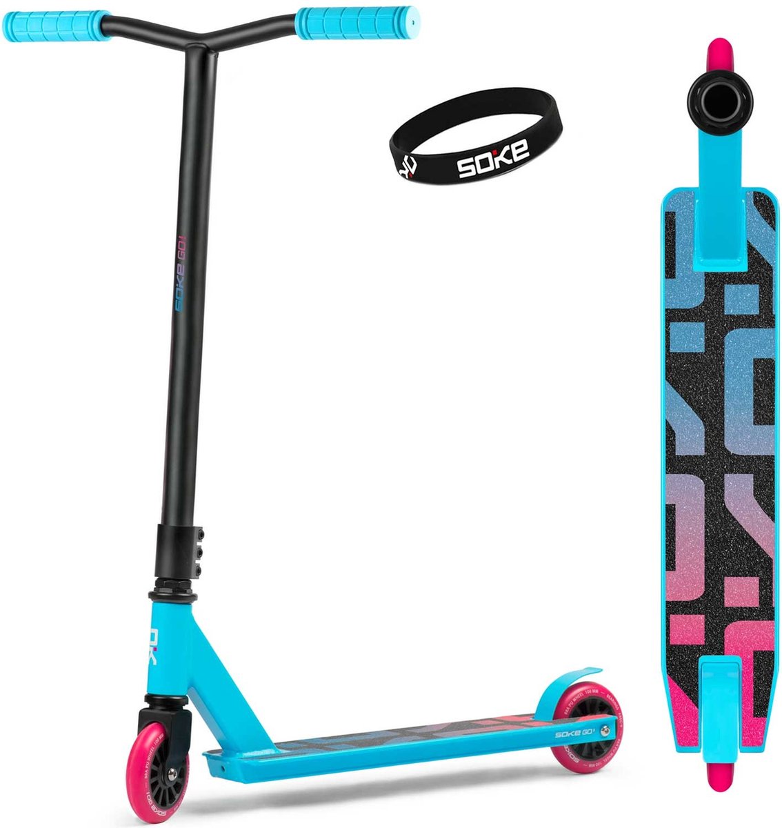 Stuntstep turkoois - max. 100 kg - SOKE Step kopen online