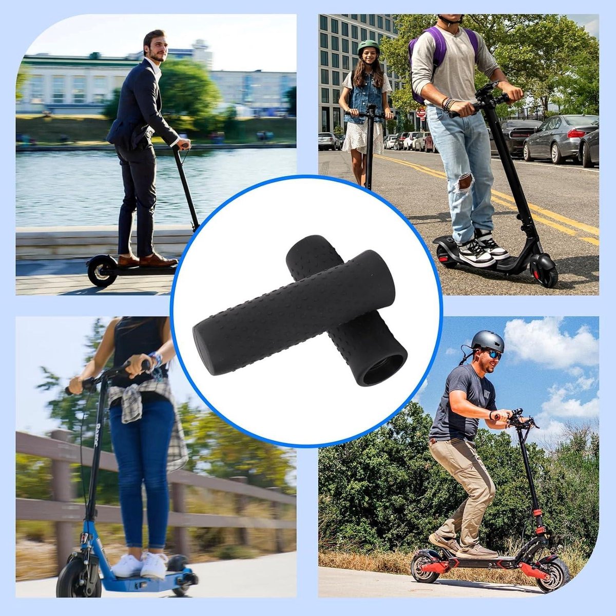 Stuurgrepen voor elektrische step - antislip siliconen, 2 stuks, zwart Buitenspeelvoertuigaccessoire kopen online