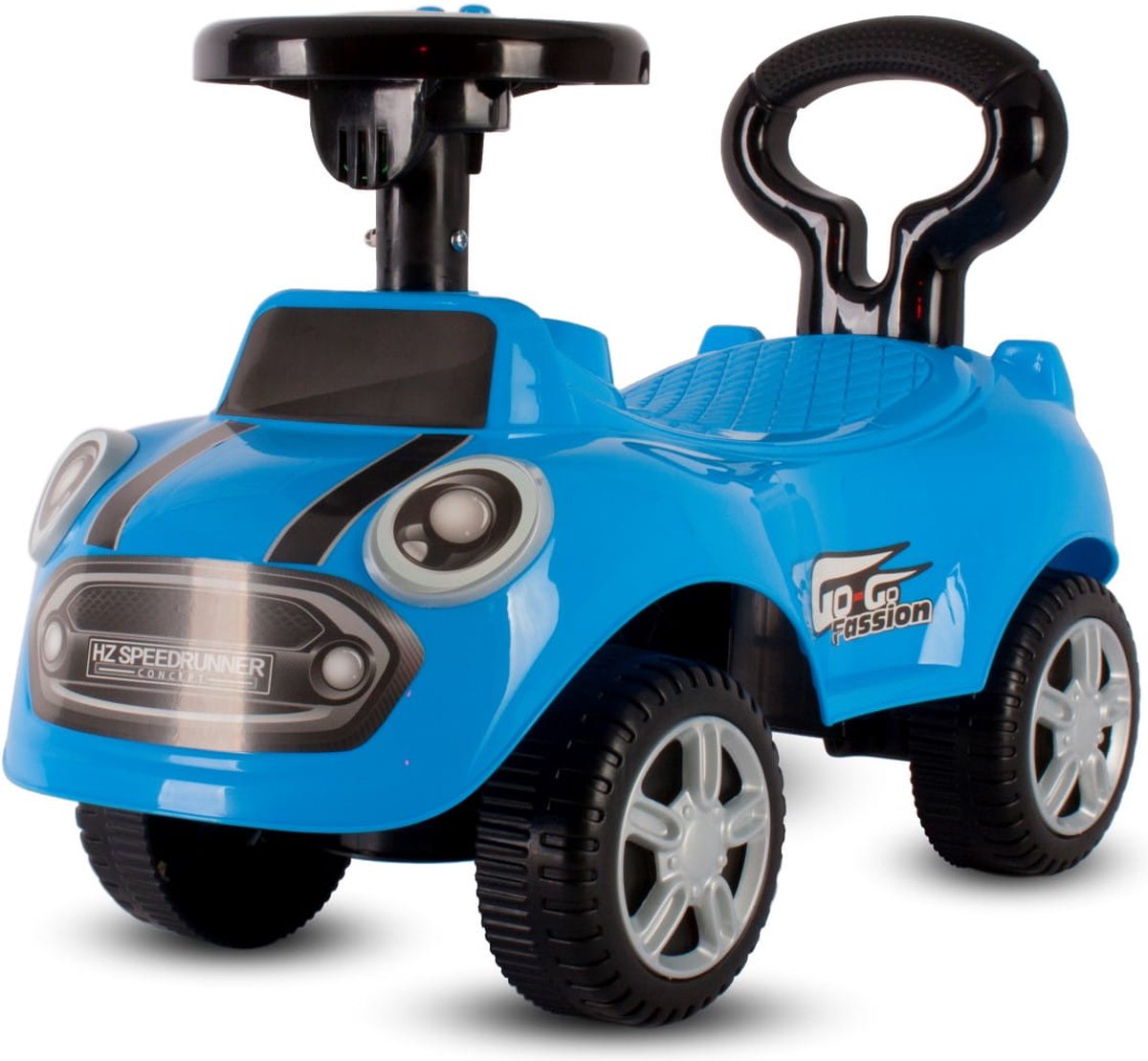 sun baby Loopauto vanaf 1 jaar, auto voor babys, indoor kinderauto met geluiden, grote kunststof wielen, Kantelbeveiliging, beperkt draaivermogen (Blauw) Loopauto kopen online